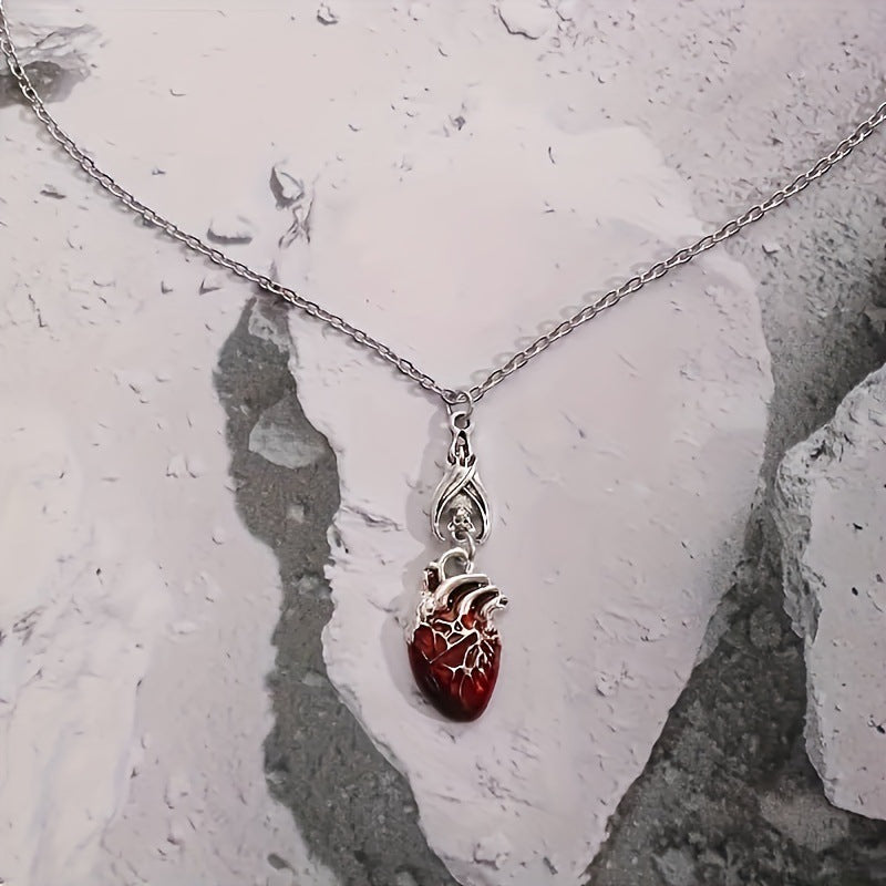 Gothic Bat Heart Pendant Necklace – Blood Drop Design Jewelry

Short & Clean