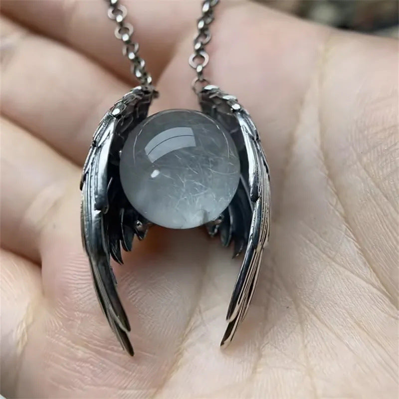 Vintage Ghost Wing Crystal Necklace – Fantasy Gothic Jewelry

Short & Clean