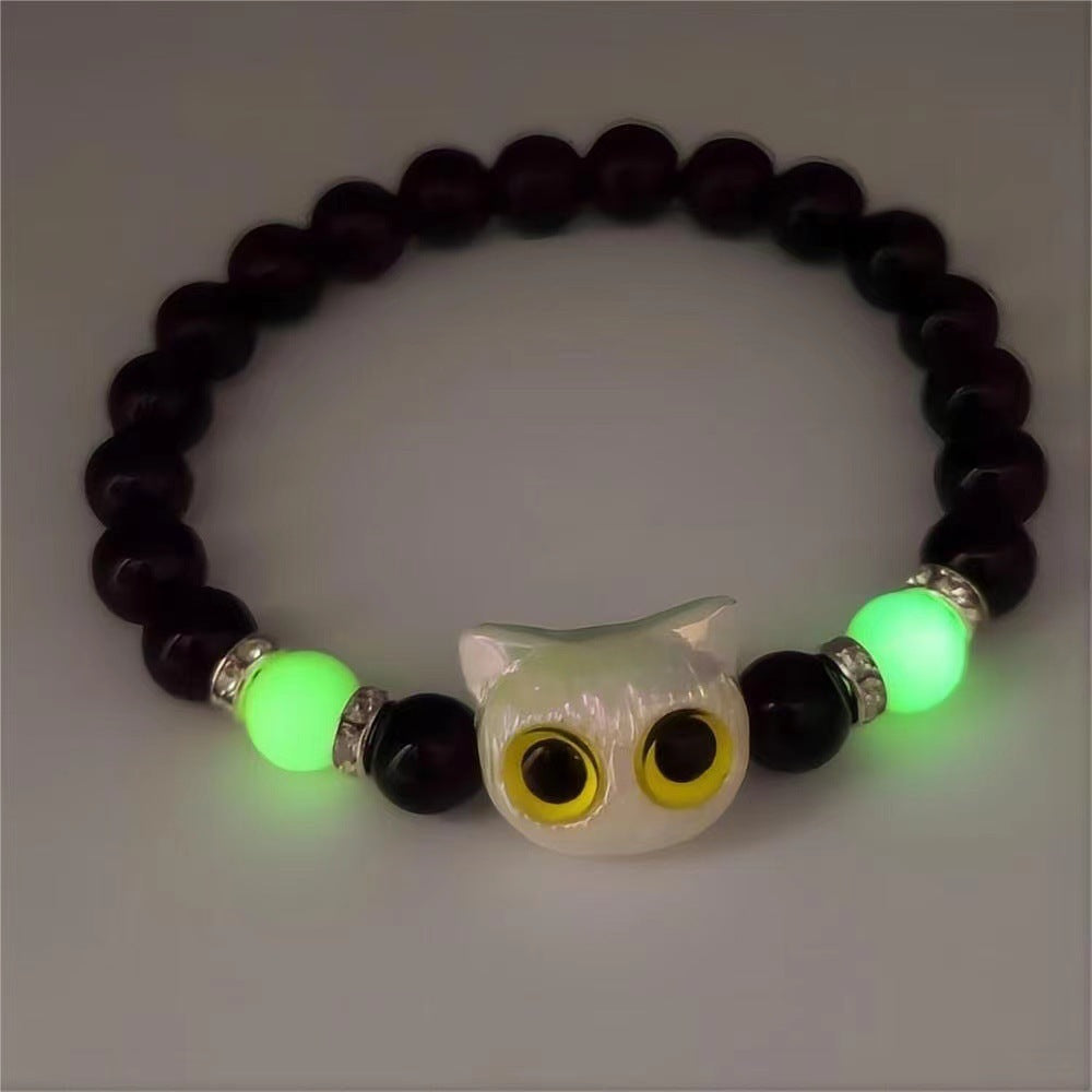 Glow in the Dark Cute Kitty Cheese Bracelet – Luminous Cat Jewelry

Cute / Kawaii Style
