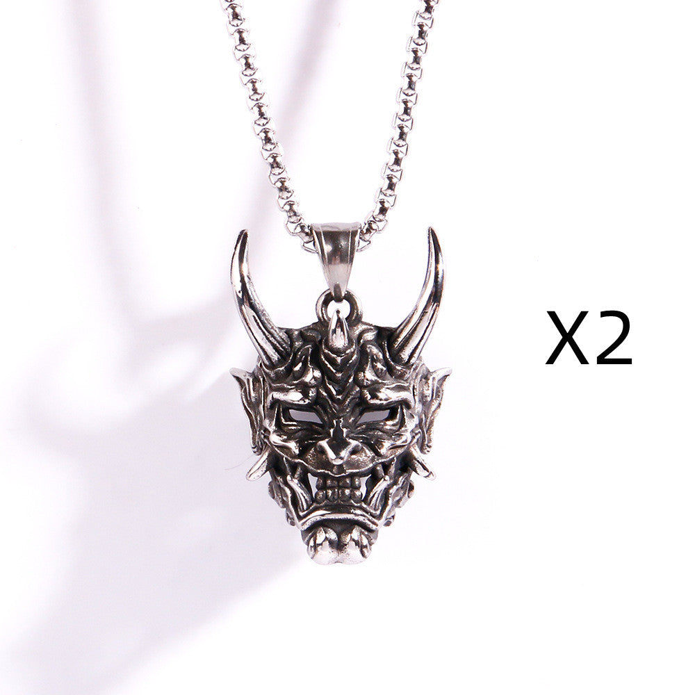 Golden Horn Prajna Pendant – Titanium Steel Men’s Necklace

Gift-Focused