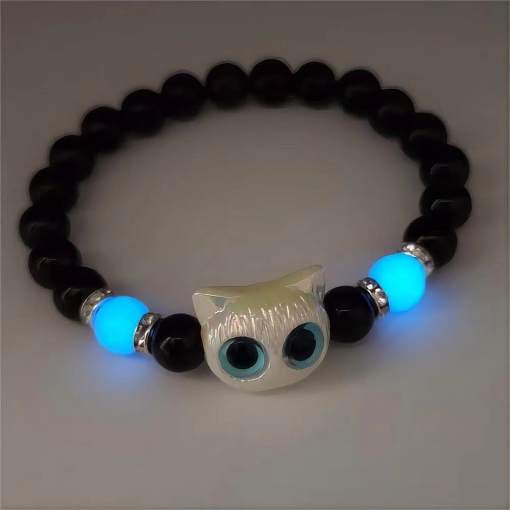 Glow in the Dark Cute Kitty Cheese Bracelet – Luminous Cat Jewelry

Cute / Kawaii Style