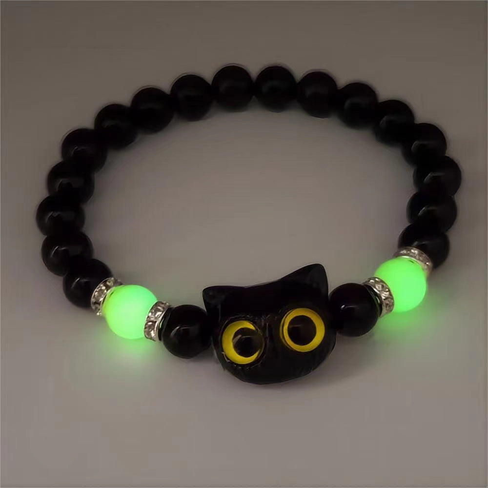 Glow in the Dark Cute Kitty Cheese Bracelet – Luminous Cat Jewelry

Cute / Kawaii Style