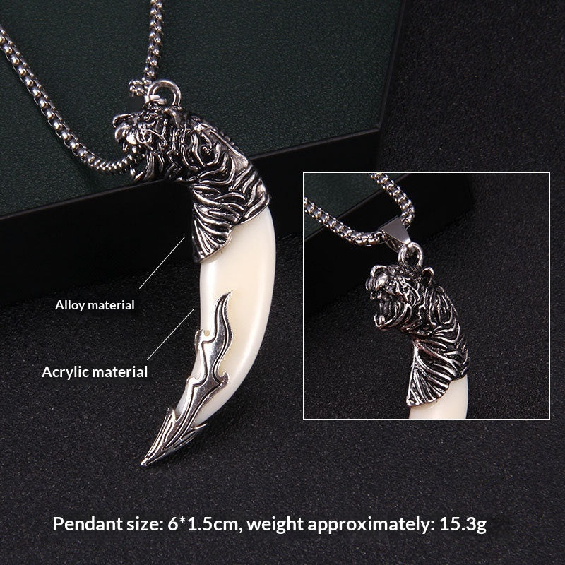 Bold Wolf Tooth & Dragon Head Necklace – Stainless Steel Statement Jewelry

Masculine / Gothic