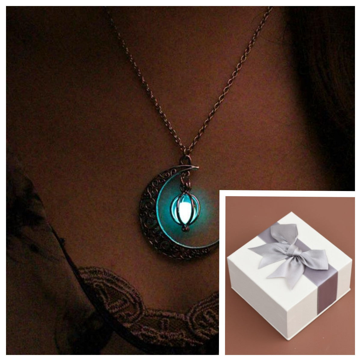 Luminous Moon Heart Pumpkin Necklace – Glow Pendant Jewelry

Gift-Focused