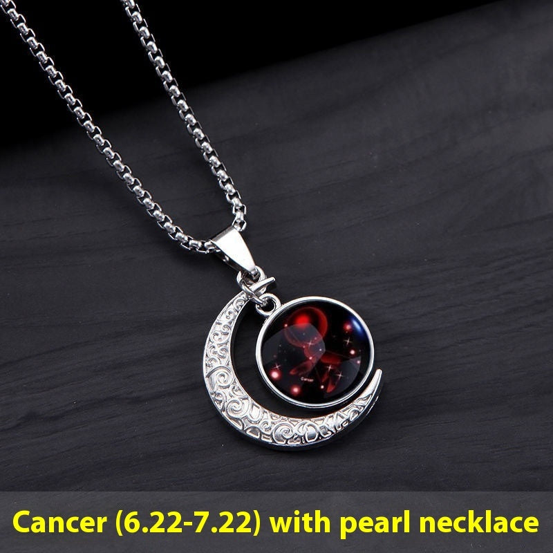 Luminous Moon Star Constellation Necklace – Celestial Gift for Women