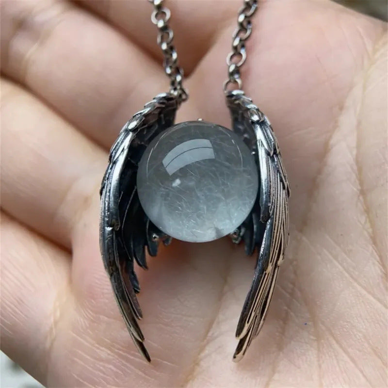 Vintage Ghost Wing Crystal Necklace – Fantasy Gothic Jewelry

Short & Clean