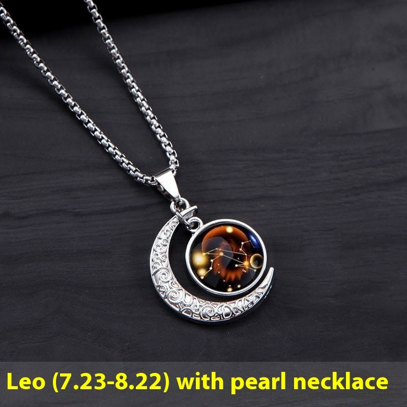 Luminous Moon Star Constellation Necklace – Celestial Gift for Women
