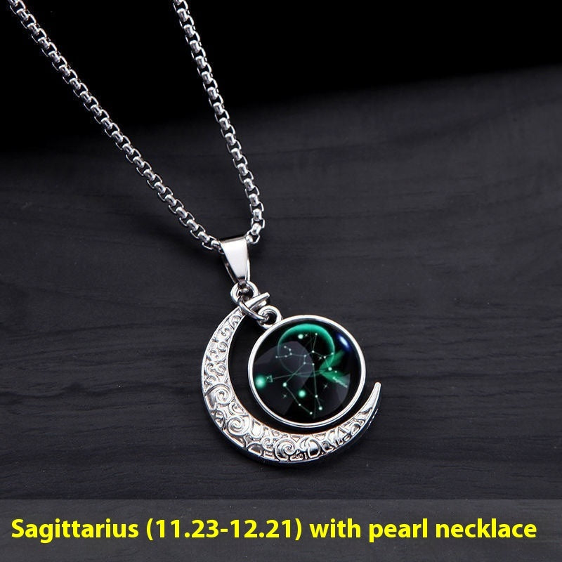 Luminous Moon Star Constellation Necklace – Celestial Gift for Women