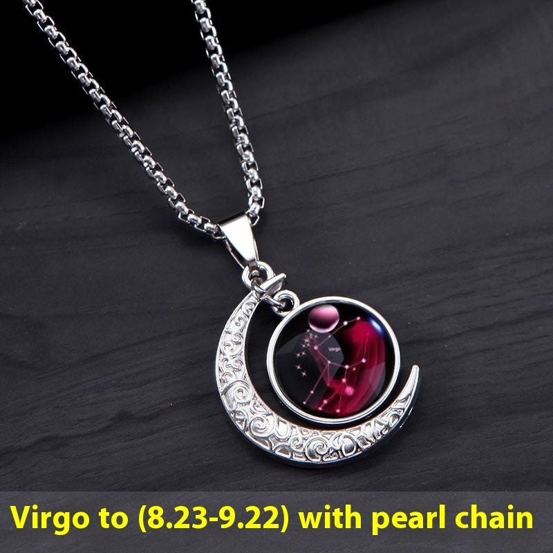 Luminous Moon Star Constellation Necklace – Celestial Gift for Women