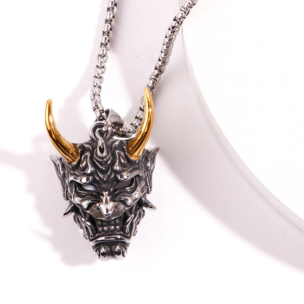 Golden Horn Prajna Pendant – Titanium Steel Men’s Necklace

Gift-Focused