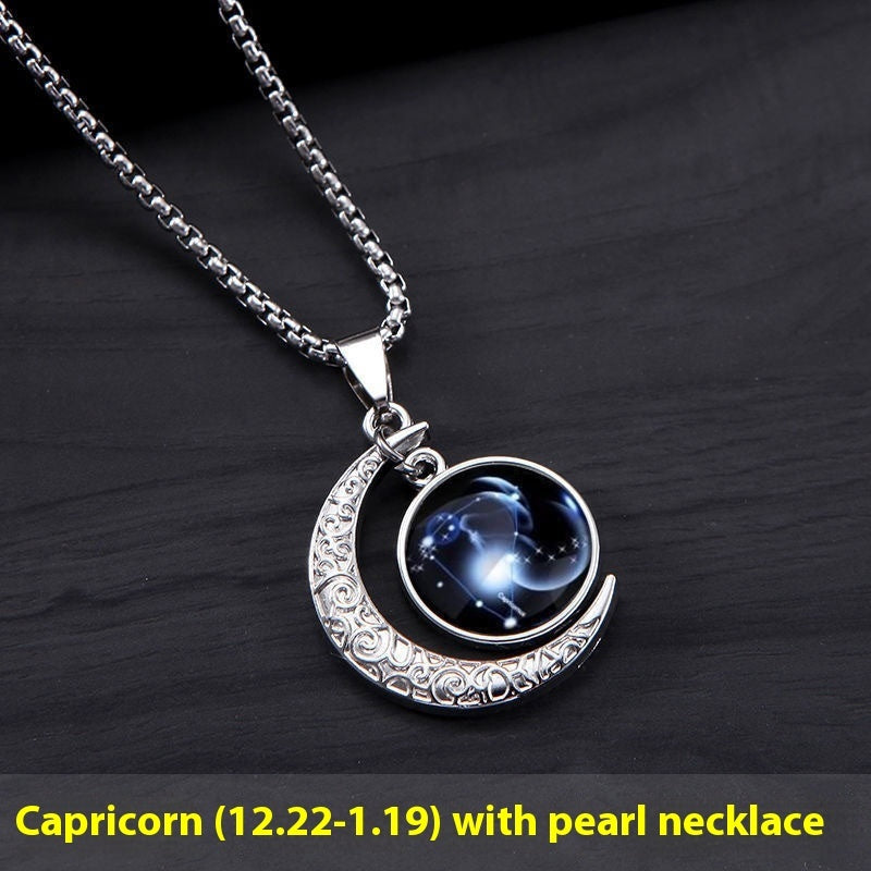 Luminous Moon Star Constellation Necklace – Celestial Gift for Women