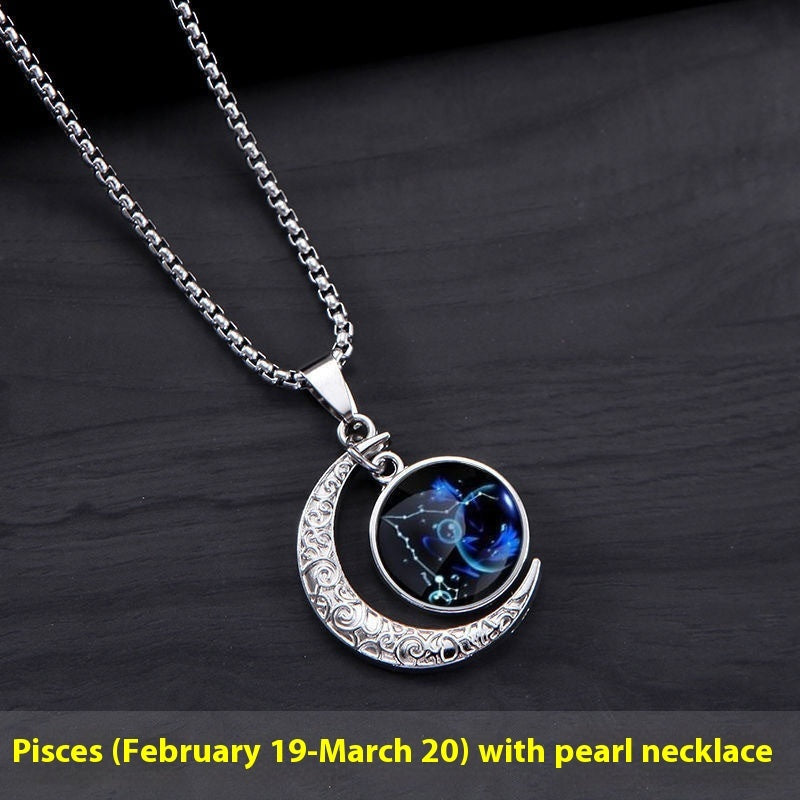 Luminous Moon Star Constellation Necklace – Celestial Gift for Women
