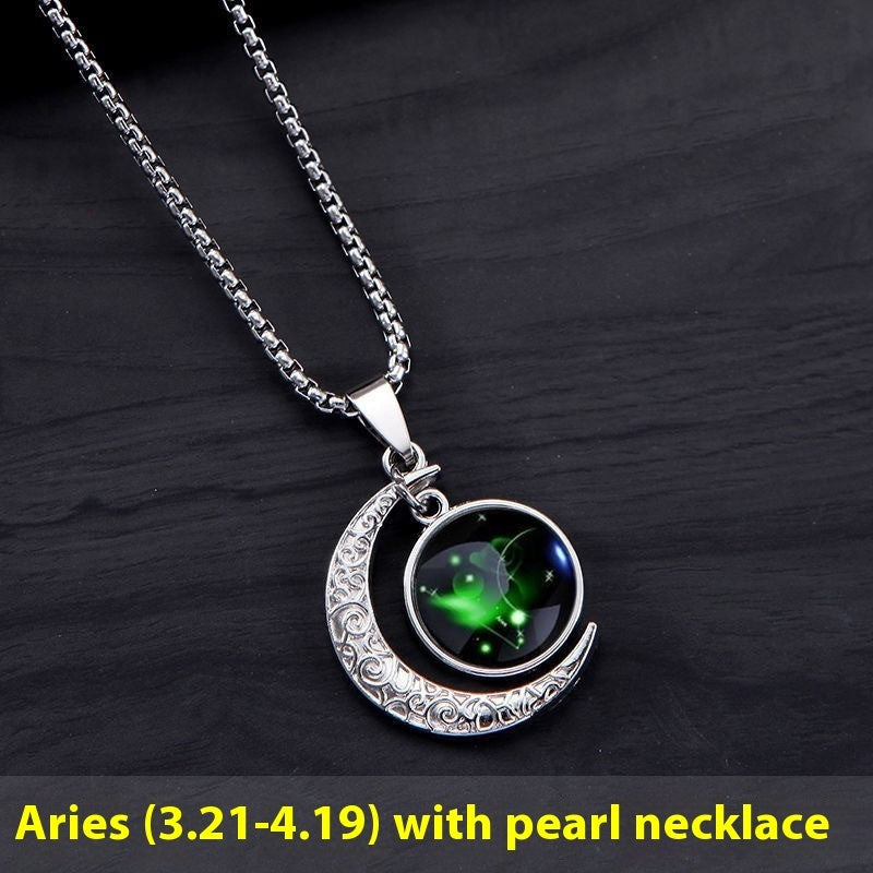 Luminous Moon Star Constellation Necklace – Celestial Gift for Women
