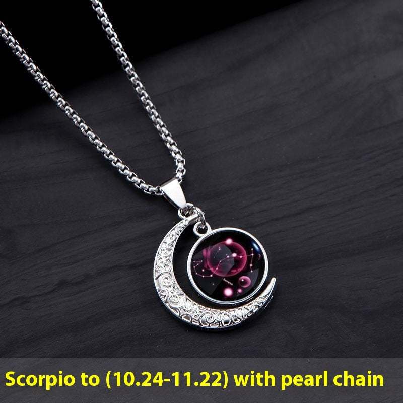 Luminous Moon Star Constellation Necklace – Celestial Gift for Women
