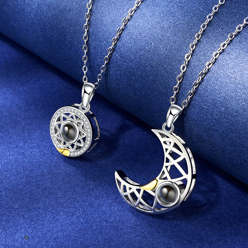 Couple Sun Moon Projection Necklace – Custom Romantic Jewelry Gift

Customization-Focused