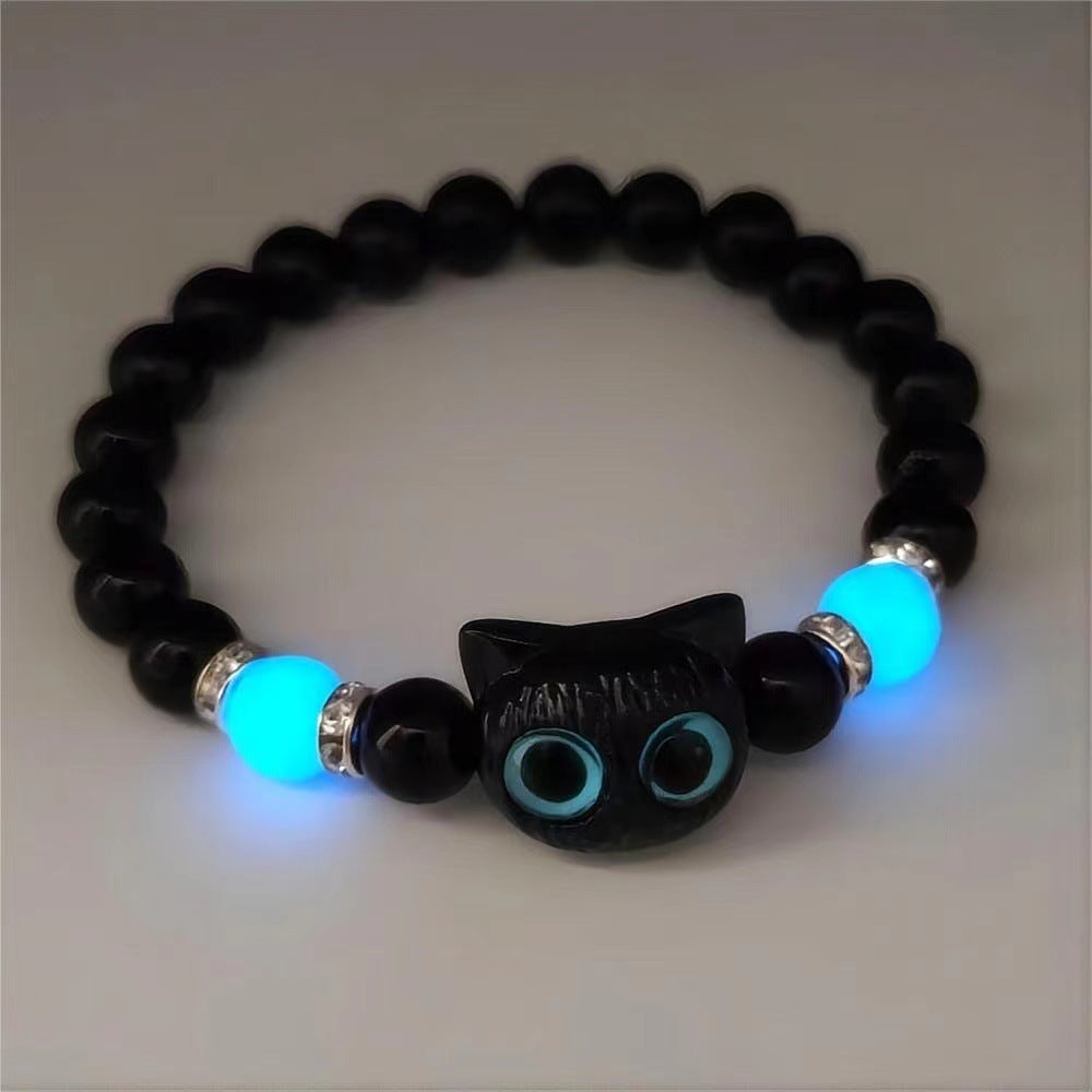 Glow in the Dark Cute Kitty Cheese Bracelet – Luminous Cat Jewelry

Cute / Kawaii Style